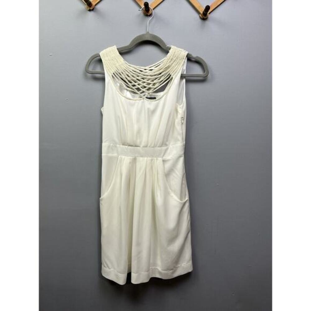 Tinley Dress Womens Small‎ Cream Sleeveless Body Con Sexy Preppy